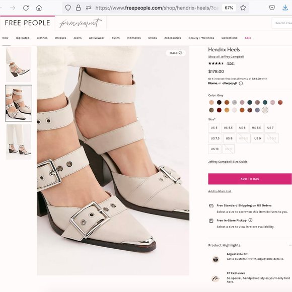 NWOT Free People Hendrix Heels Sz 7 - Picture 14 of 15